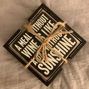 Wine-Themed Wooden Coasters